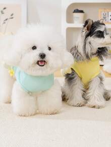 新款春夏宠物服装，狗狗T恤，可爱猫咪背心，26号大象背心，欧美新款动物服饰 - 黃色 - 查看 9