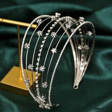 Crystal Star Shaped Bridal Headband, Wedding Hair Accessory - Multicolor - View 9