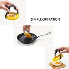 2pcs Egg Rings, Egg Molds With Heat-Resistant Handle, Silicone Round Egg Rings For Frying Eggs, Breakfast Sandwiches, Leakproof Egg Cooking Rings - Multicolor - View 5