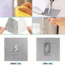 1 miếng vá lưới dễ sử dụng, bền và tiện lợi, 1 cuộn miếng vá lưới tự dính, vá cửa và cửa sổ chống muỗi, sửa chữa vô hình. - A - Xem 7