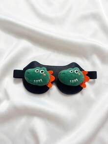 1pc Kids 3-10Y Cartoon 3D Sleep Eye Mask, Lightweight Non-Pressure Eye Cover For Nap, Travel, Airplane - Black - View 8