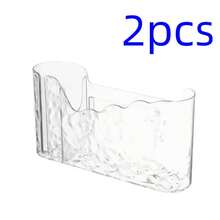 1 peça/2 peças Caixa de Armazenamento de Sacolas de Lixo de Grande Capacidade Montada na Parede, Organizador de Cozinha e Banheiro Economizador de Espaço com Vários Compartimentos para Fácil Acesso, Material de Plástico Durável, Organização Doméstica Perfeita, Suporte para Sacos de Lixo - Visão 8