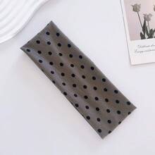 Polka Dot Wide Headband For Women Jewelry Women Aesthetic Vintage Elastic Hair Band Stylish Minimalist Headwrap Elegant Easter Gym Yoga Sport Accessory Soft Daily Wear Hairhoop Gift For Her Collection - 灰色 - 查看 2