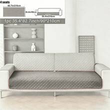 1件纯色格子防水防滑薄款沙发套，适用于小型/中型/大型宠物，可用于卧室/客厅宠物沙发保护（单件出售，非全套） - 黑色 - 查看 17