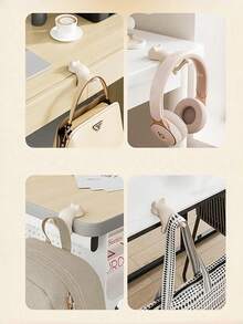 1 chiếc móc treo bàn hình mèo, móc treo ba lô di động, vật dụng cần thiết cho ba lô đi học của học sinh và sắp xếp đồ đạc trong ký túc xá, quà tặng Giáng sinh, đồ dùng văn phòng phong cách mộc mạc, phụ kiện văn phòng phẩm. - con mèo - Xem 5