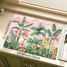 1pc Absorbent Drying Mat, Kitchen Decor Coffee Machine Mat, Handmade Coffee Pot Draining Pad, Kitchen Floor Mat, Dining Table Mat, Kitchen Counter Bowl Drying Mat, Breakfast Mat, Heat-Resistant Anti-Slip Draining Mat, Diatomite Draining Mat, Hides Stains, Super Absorbent Kitchen Mat, Easy To Clean Dish Rack Mat, Suitable For Kitchen, Dining Table, Coffee Shop, Bar, Holidays, Parties, Home Decor, Holiday Gifts - Multicolor - View 18