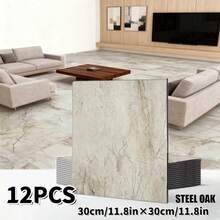 12/24pcs Luxury Vinyl Self-Adhesive Floor Tiles, 3D Marble Wallpaper Stickers, 30x30cm, Peel And Stick, Removable, Thick Insulation, Suitable For Living Room, Bedroom, Kitchen, Bathroom Wall And Floor Decoration - Multicolor - View 20