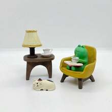 1 tượng ếch mini trang trí để bàn, tượng ếch ngộ nghĩnh, đồ trang trí hoạt hình cho mèo/ghế bập bênh/sofa, thích hợp để trang trí kệ sách, xe hơi, món quà tuyệt vời nhất cho bạn trai/bạn gái, món quà thú vị. - Mô hình hoạt hình - Xem 4