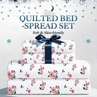 2/3 件套数码印花床上用品套装（1 个床罩 + 1/2 个枕套），柔软舒适，时尚清新，适用于酒店、卧室、宿舍、家纺，四季皆宜，是馈赠佳品。