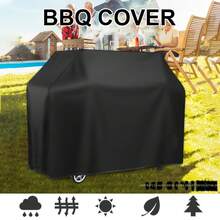 Cubierta de alta calidad para parrilla en múltiples tamaños - Cubierta para barbacoa de jardín al aire libre, duradera y fácil de limpiar, adecuada para uso en exteriores - Negro - Ver 1