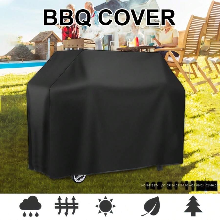 Cubierta de alta calidad para parrilla en múltiples tamaños - Cubierta para barbacoa de jardín al aire libre, duradera y fácil de limpiar, adecuada para uso en exteriores - Negro - Ver 1