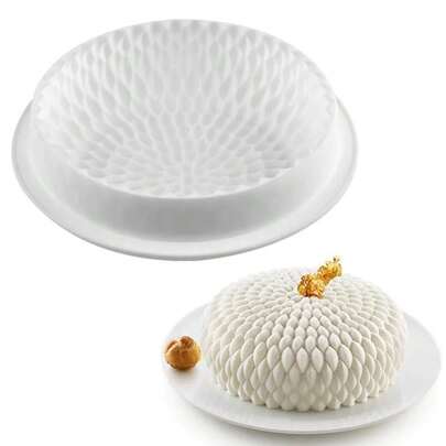 3D Round Silicone Cake Mold Suitable For Baking Mousse Desserts Chocolate Ice Cream Dessert Baking Tool Suitable For Baking Cakes, Jellies, Gelatin, Bread, Etc.