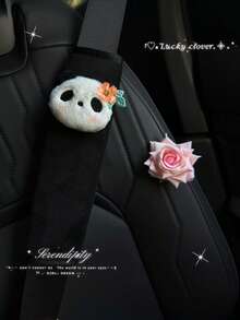 卡通熊猫可爱汽车安全带套 - A - 查看 3