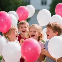 20pcs 12-Inch White Latex Balloons, For Wedding Engagement Party Decoration (Includes 1 White Ribbon) - View 7