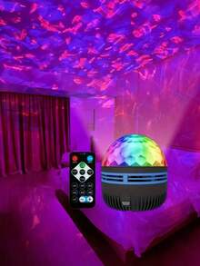 USB Dynamic Water Ripple Projector Light With Remote Control – Vibrant RGB LED Night Projection For Home Decor, Entertainment, And Romantic Ambiance, & Durable ABS Plastic, Entertainment Lighting | Water Ripple Effect | Abs Plastic Body - Multi-color light - View 4