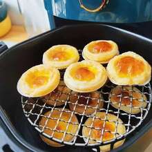 Portable Round Air Fryer Rack, Stackable Stainless Steel Grill With Cooling Rack For Feet, Home Kitchen, Oven, Steamer QYLD - 20 cm - View 3