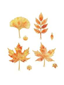 Retro Leaf Metal Vein Bookmark With High Appearance Quality. The Leaves Are Exquisite. It Is A Creative Gift Suitable For Students As A Reading Page Holder. - Multicolor - View 8