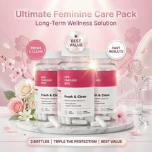 Óvulos vaginales de ácido bórico suave Her Fan-Tasy Box - 30 unidades Equilibrio de pH para piel sensible - 3 botellas - Ver 1