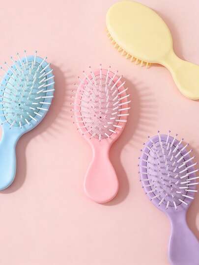 Pettine con cuscinetto d'aria a forma di macaron, mini pettine massaggiante portatile con cuscinetto d'aria per ragazze e studenti, spazzola per capelli per uso domestico, piccolo pettine