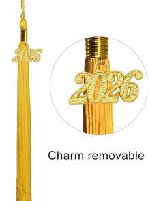 2026 Graduation Tassel, Handmade DIY Tassel, 2026 Pendant Decor Graduation Tassel, Gold Long Tassel, Gold Tassel Pendant Decor For Graduation Cap, Backpack, Keychain, Ceremony Accessory - Tassel - View 4