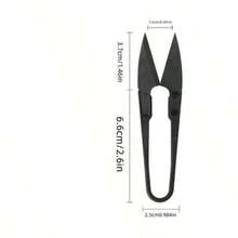2pcs Carbon Steel Sewing Scissors, U-Shaped Trimming Shears, Embroidery Craft Scissors, Easy To Use For DIY Sewing - A - View 8
