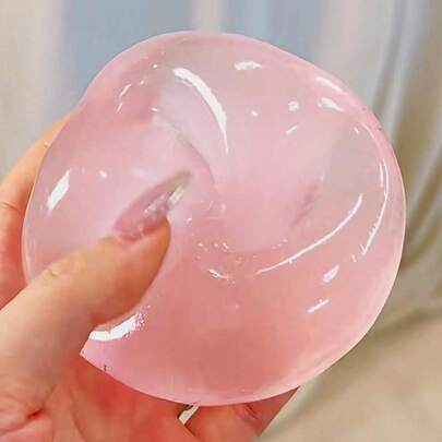 1pc Handmade Blue Coconut Oil Squeeze Ball, 6cm Round Malt Stress Relief Toy, Suitable For Holiday Gifts, Cute Gifts, Birthday Gifts, Valentine's Day/New Year/Mother's Day/Graduation Gifts, And Party Favors