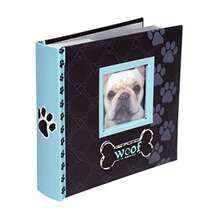 Malden International Designs Woof Album 1-Up Picture Frame 4 by 6-Inch Blue Holds 80 Photos - Azul - Ver 6