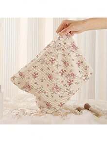 Bolsa de almacenamiento con cremallera de terciopelo floral vintage, bolsa de cosméticos ligera, organizador de viaje, bolsa de aseo, bolsa de ducha de gran capacidad para mujeres, regalo del Día de la Madre, regalo para maestros, artículos esenciales para cruceros, artículos esenciales para viajes - Multicolor - Ver 6