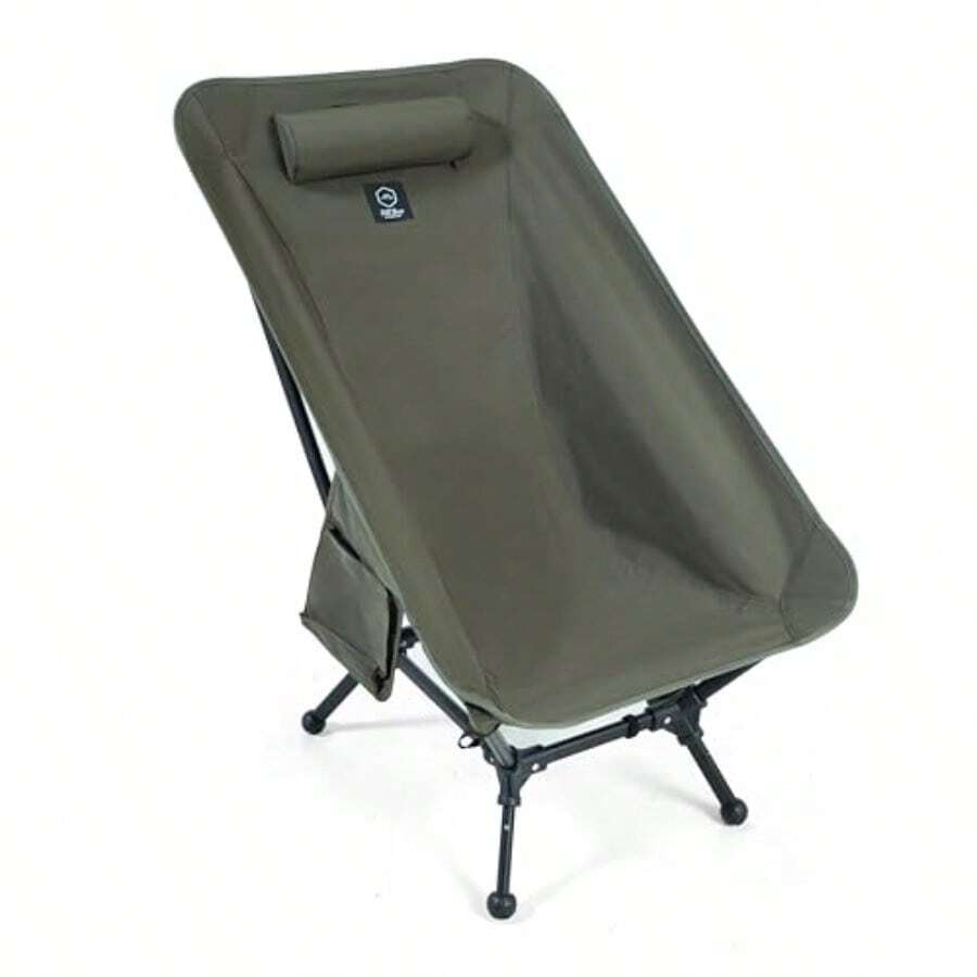 Hill Bros Silla Plegable Camping Portatil Compacta y Resistente para Playa Senderismo y Descanso con Bolso Multiusos y Bolso de viaje para Exterior y Actividades al Aire Libre - Hill Comfort Verde - Verde militar - Ver 1