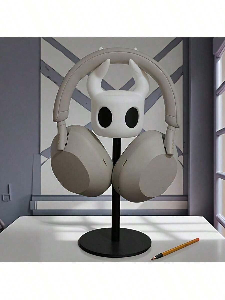 空洞骑士人体工学耳机支架、游戏机支架、多功能3D展示支架，适用于游戏和办公 - 铝合金桌面收纳架，节省空间设计，耐用耳机支架 - 彩色 - 查看 1