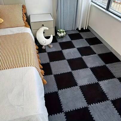 20 tấm thảm xốp ghép nối sáng tạo, gạch xốp vuông mềm mại có viền, thích hợp để bảo vệ sàn nhà, trang trí, tập yoga, tự làm, sân hiên có thể giặt, thảm trải sàn chống trơn trượt trong phòng, giường, phòng ngủ, phòng khách, ghế sofa, văn phòng.