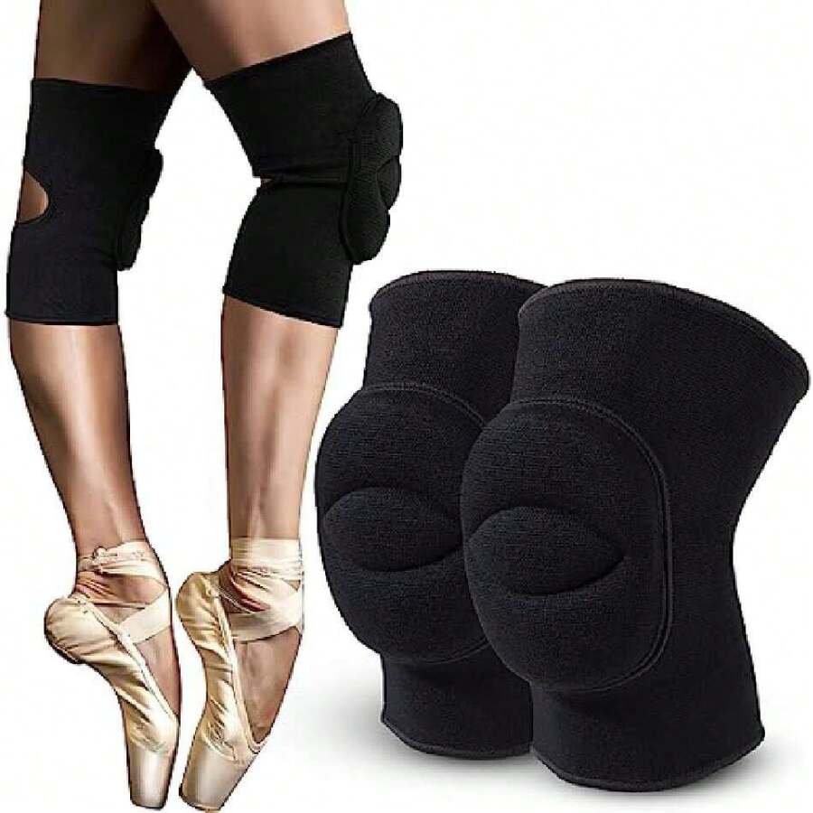 Volleyball Knee Pads For Girls, Boys, Youth, Women, Men, 7.8" Thick Padded, Soft And Elastic Dance Knee Pads, Breathable Knee Pads For Basketball, Soccer, Wrestling, 44130116 - 深灰色 - 查看 1