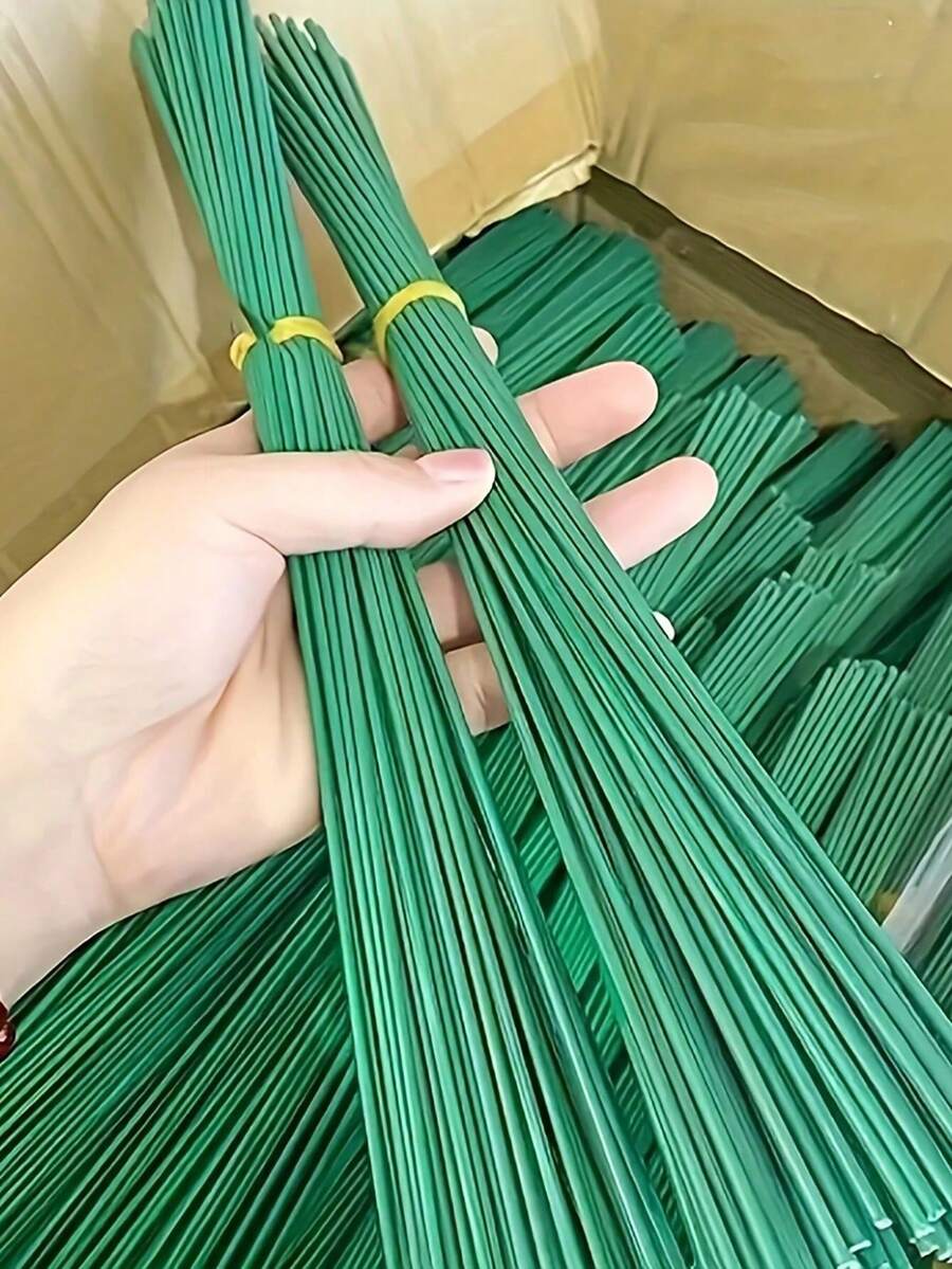 10/30/50支 2mm 人造花莖 手工花藝線 仿真綠色花莖，適用於 DIY 婚禮與居家裝飾、花頭裝飾配件與手工藝品、花束花莖花藝布置用品