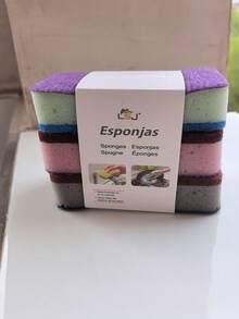 3pcs Dish Washing Sponge Set, Double-Sided Kitchen Cleaning Nano Sponge Scrubber - A - View 10