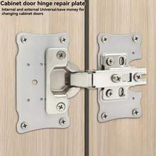70 tấm sửa chữa bản lề chịu lực cao - Tấm lắp đặt cửa tủ có lỗ vít, phù hợp với bản lề lắp nổi/lắp chìm, tủ bếp, đồ nội thất, cửa ra vào - Cấu trúc kim loại bền chắc, hoàn thiện bằng thép không gỉ. - 10 tấm sửa chữa bản lề + 60 ốc vít - Xem 1
