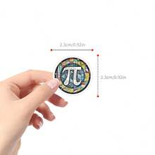 500PCS PI DAY Roll Stickers Aesthetics Stickers Scrapbooking, Diary, Laptop, Bumper, Skateboard, Water Bottle, Computer, Phone Greeting Cards, Photo Albums, Furniture, Stickers - Random Style - View 3