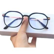 1 pieza Gafas unisex anti-fatiga visual, adecuadas para computadora, TV, juegos, dispositivos móviles, lentes transparentes de moda - transparente - Ver 6