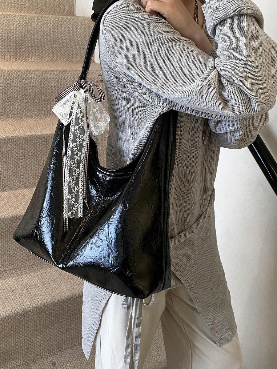 Women's Faux Leather Large Capacity Casual Shoulder Bag/Underarm Bag - Multicolor - View 1