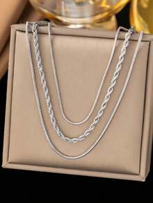 时尚小众三层扭结项链。专属项链。时尚百搭。 - 項鍊 - 查看 8