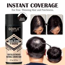 Goiple Men's Hair Fiber Locking Hold Spray, 24H Waterproof & Sweatproof Strong Hold, Barber-Approved For Hair & Beard, Locks Hair Fibers To Prevent Shedding, Boosts Natural Volume & Enhances Hairline, Residue-Free Formula,Gym,Rainy Days, Daily & Outdoor Use - 7pcs Dark Brown - View 4