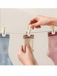 8-Pack Of Seamless Windproof Clothing Clips, Made Of Plastic, Sun-Resistant . - Multicolor - View 4