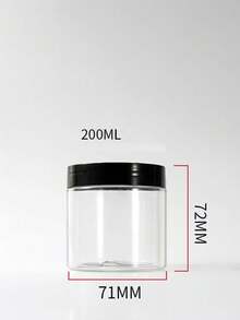 2 件套，直径 7.1 厘米塑料储物罐，带黑色盖子，颜料分装瓶，面膜罐，眼霜和面霜容器，PET 宽口透明样品分装瓶，化妆品分装瓶，旅行化妆品可灌装瓶。 - 黑色 - 查看 2