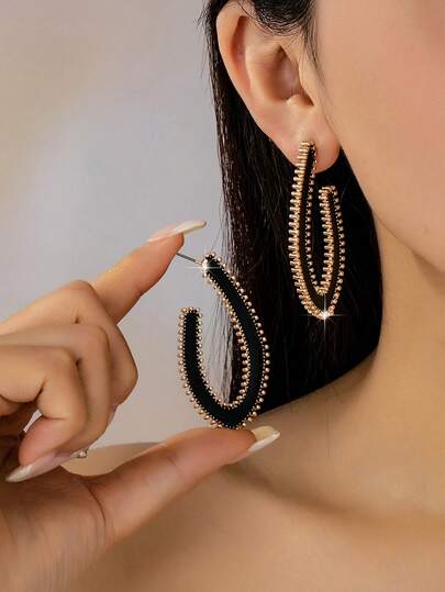 1 Đôi bông tai phóng khoáng, giản dị, đa năng, gợi cảm dành cho nữ