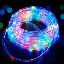 50/100/200/300pcs Solar LED Tube Lights String, Flexible Transparent PVC Solar Tube Lights, 8 Lighting Modes, IPX4 Waterproof For Outdoor Tree, Garden, Holiday Decor - Colored Light - View 3