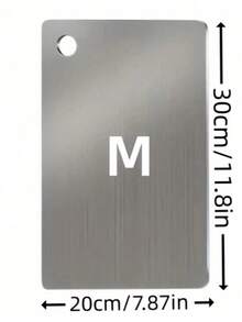 1件套优质不锈钢砧板套装 - 耐用、易清洁、厨房必备、节省空间、防锈 - 銀色 - 查看 10