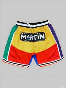 Men's Statement Print Shorts Fashion Designer Patterned Casual Daily Wear Shorts - Multicolor - View 1
