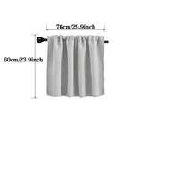 Cortina pequeña opaca, cortina para ventana de caravana/autocaravana, cortina parasol, diseño minimalista de unicolor, con bolsillo para barra para una fácil instalación, adecuada para caravana, autocaravana, dormitorio, sala de estar, cocina - Gris 1 pieza - Ver 8