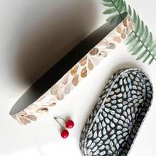 1pc Oval Shell Decorative Tray, 13.78 Inches Long X 7.09 Inches Wide X 1.18 Inches High, Desktop Decor & Small Jewelry Storage Organizer - 1PC - View 6