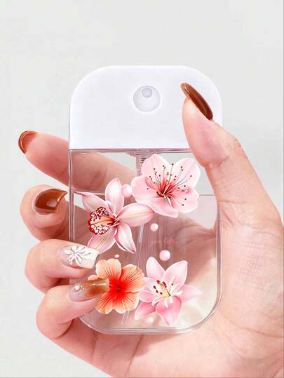 زجاجة سفر شفافة قابلة لإعادة التعبئة بنمط زهري من PET، رذاذ عطر، موزع مزيل المكياج، زجاجة ترطيب، مناسبة لمزيل طلاء الأظافر والتونر ومزيل المكياج، قابلة لإعادة الاستخدام، ضروريات السفر، إكسسوارات سفر مثالية، هدايا عيد الميلاد، هدايا رأس السنة للمعلمين والأصدقاء والأحباء