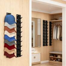 Baseball Cap Storage Rack, Wall-Mounted Hat Holder With Strong Adhesive, Plastic Material, Holds 10 Caps, Hat Display Rack For Door And Cabinet, Multi-Layer Double-Layer Installation Options, Back To School Student Supplies - View 4